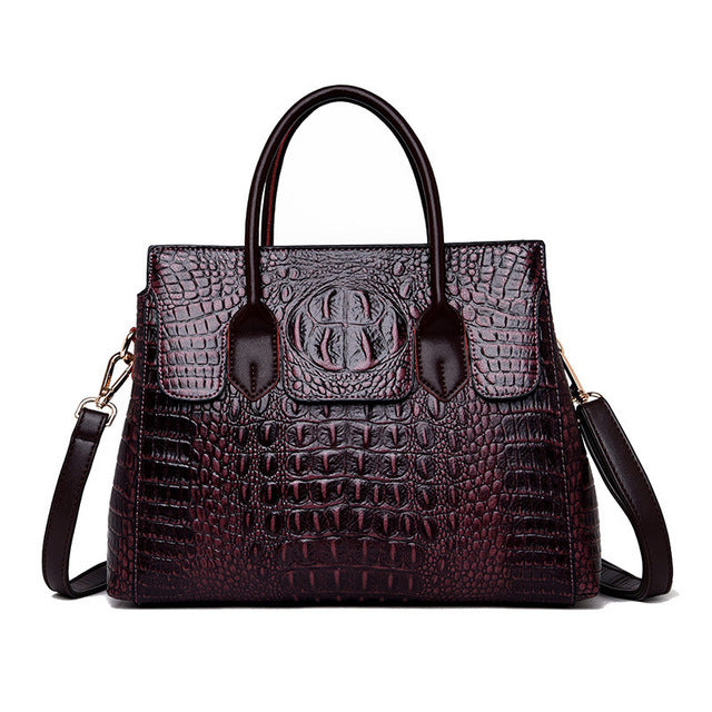 Vintage Genuine Leather Luxury Handbags_allurelane