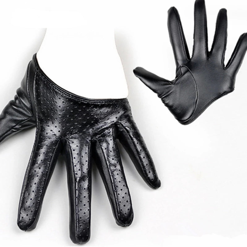 Leather Gloves Half Palm_allurelane