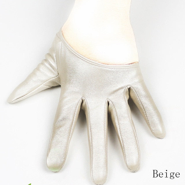 Leather Gloves Half Palm_allurelane