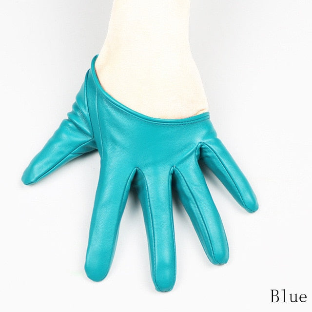 Leather Gloves Half Palm_allurelane