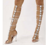 Transparent Gladiator Sandal Open Toe T-strap_allurelane